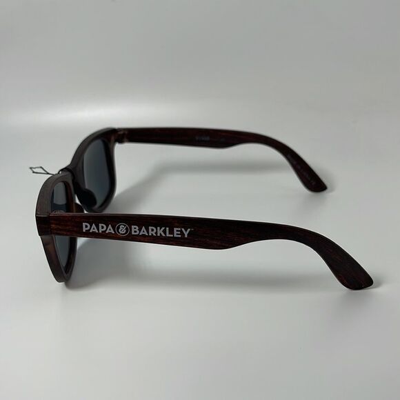 NWT Papa & Barkley Classic Dark Brown Wood Grain Sunglasses - Picture 3 of 6